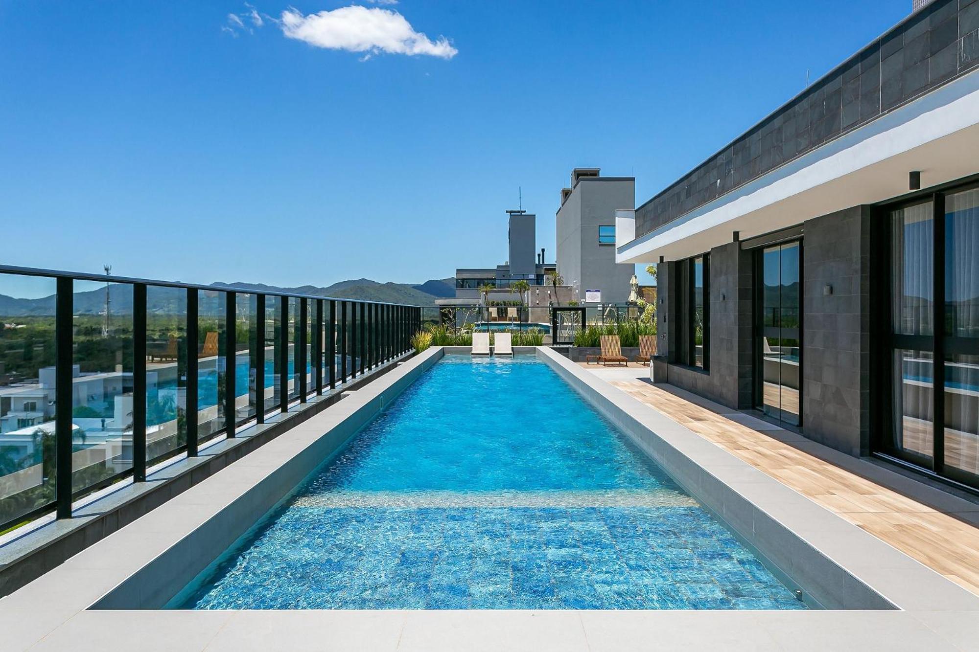 Wi-Fi 300Mb | Rooftop Com Piscina Em Jurere #Ja15 Florianopolis Luaran gambar