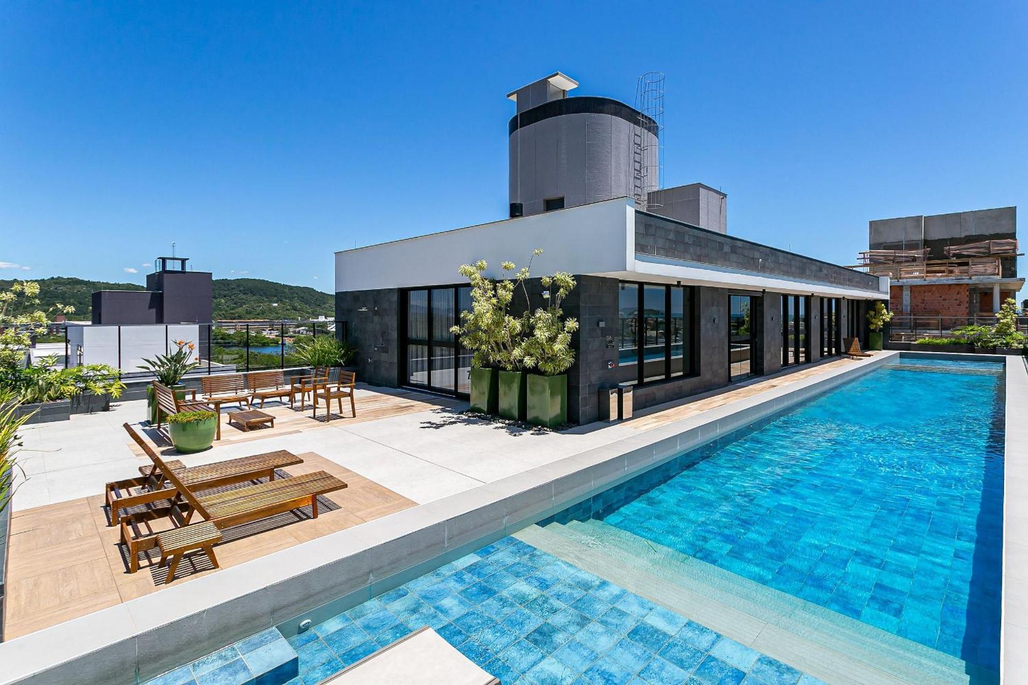 Wi-Fi 300Mb | Rooftop Com Piscina Em Jurere #Ja15 Florianopolis Luaran gambar